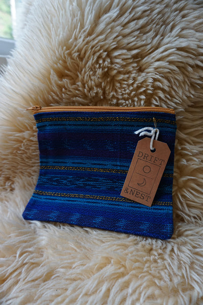 Colourful Zippered Pouch made from Hand Woven Guatemalan Fabric - #106