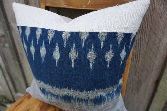 Helene - Thai Mudmee/Ikat and African Cotton Pillow