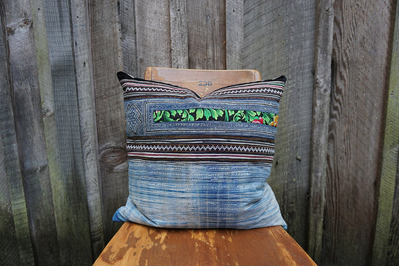 Elise - Vintage Hmong Textile Pillow