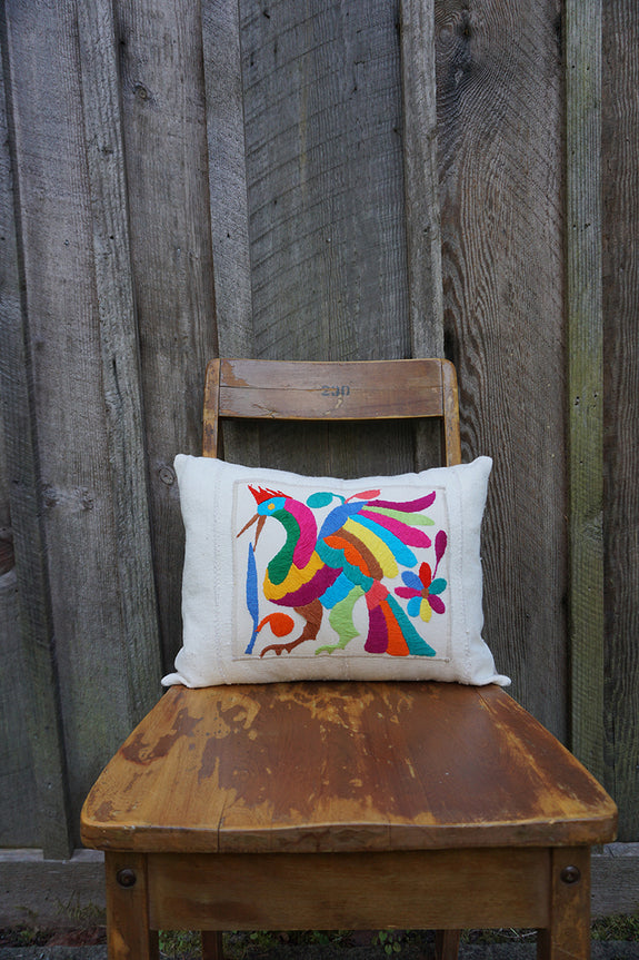 Matilda - Mexican Otomi Embroidered Pillow
