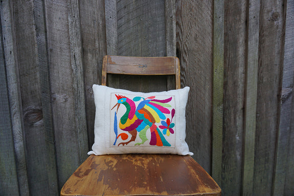 Matilda - Mexican Otomi Embroidered Pillow