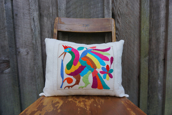 Matilda - Mexican Otomi Embroidered Pillow