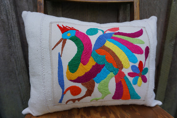 Matilda - Mexican Otomi Embroidered Pillow