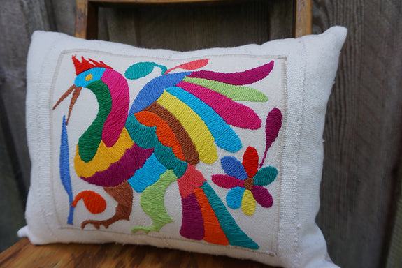 Matilda - Mexican Otomi Embroidered Pillow