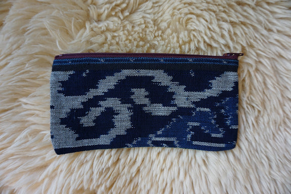 Zippered Pouch made from Indonesian Ikat - #233