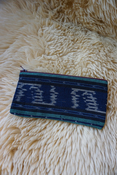 Zippered Pouch made from Indonesian Ikat - #233