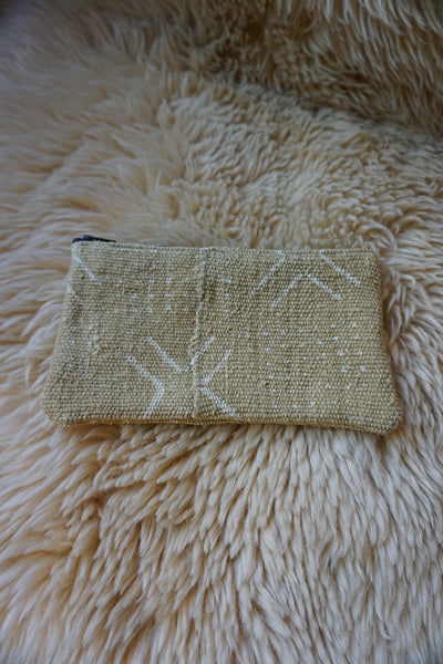 Zippered Pouch made from African Mudcloth - #237