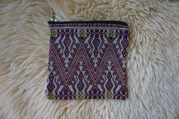 Zippered Pouch made from Mexican Textile - #196