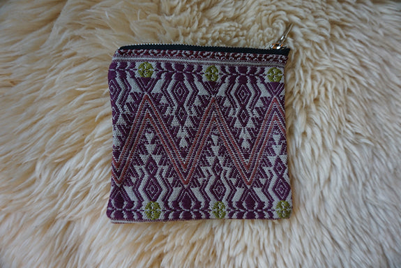 Zippered Pouch made from Mexican Textile - #196
