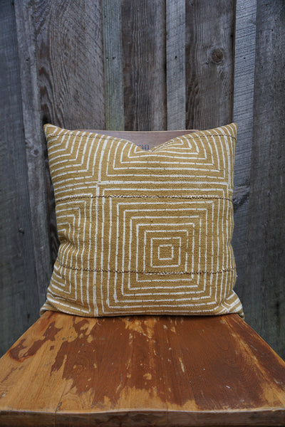 River - African Mudcloth Pillow