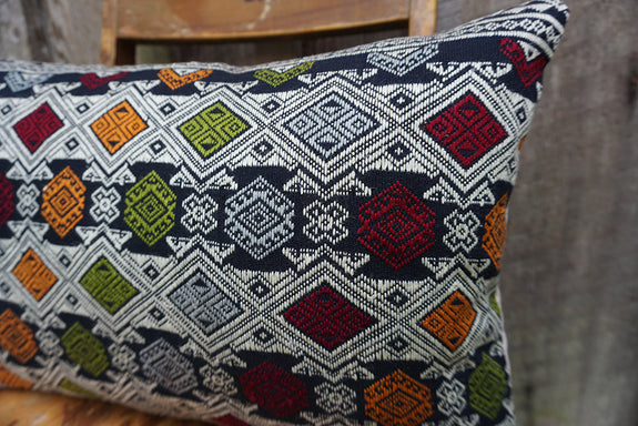 Emilia - Vintage Laotian Silk Textile Pillow