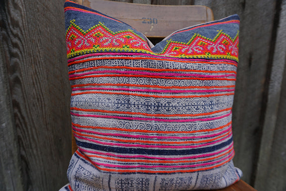Maple - Vintage Hmong Textile Pillow