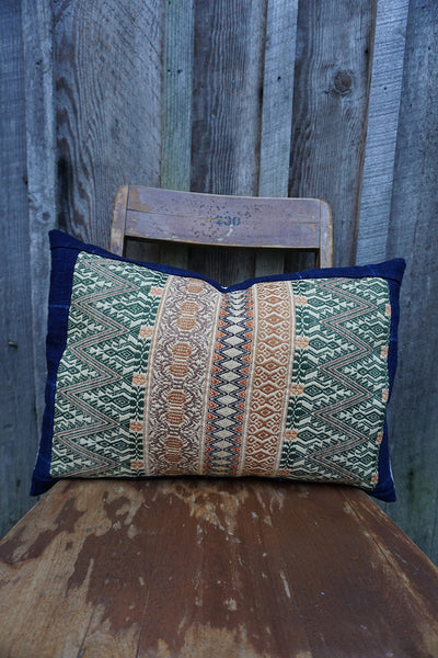 Rayna - Oaxacan and Vintage African Indigo Pillow