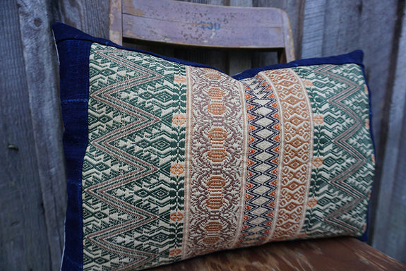 Rayna - Oaxacan and Vintage African Indigo Pillow