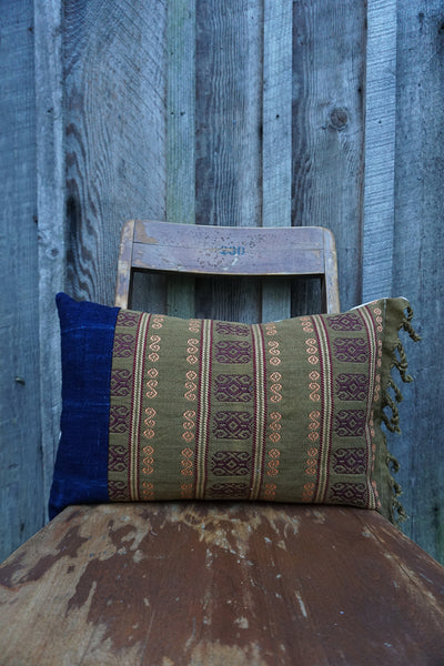 Sicily - Oaxacan Textile and Vintage African Indigo Pillow