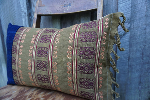 Sicily - Oaxacan Textile and Vintage African Indigo Pillow