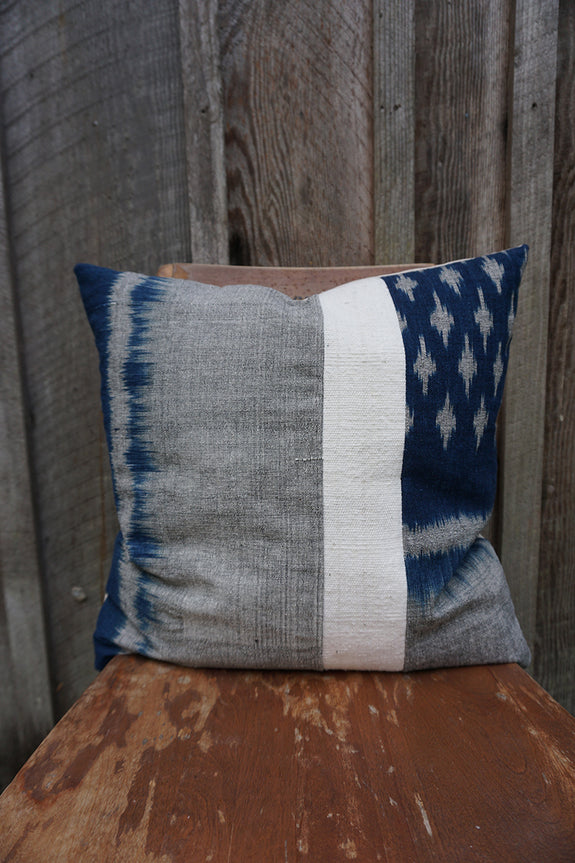 Maleah - Thai Mudmee/Ikat with African Cotton Pillow