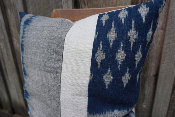 Maleah - Thai Mudmee/Ikat with African Cotton Pillow