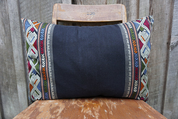 Stasia - Vintage Laotian Silk Textile Pillow