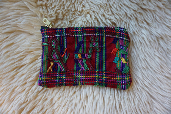 Zippered Pouch made from Guatemalan Textile - #271