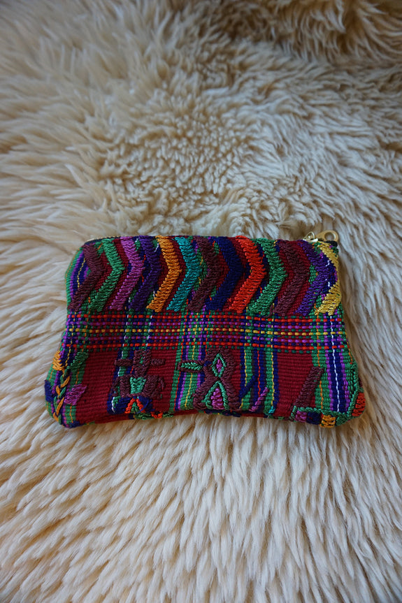 Zippered Pouch made from Guatemalan Textile - #271