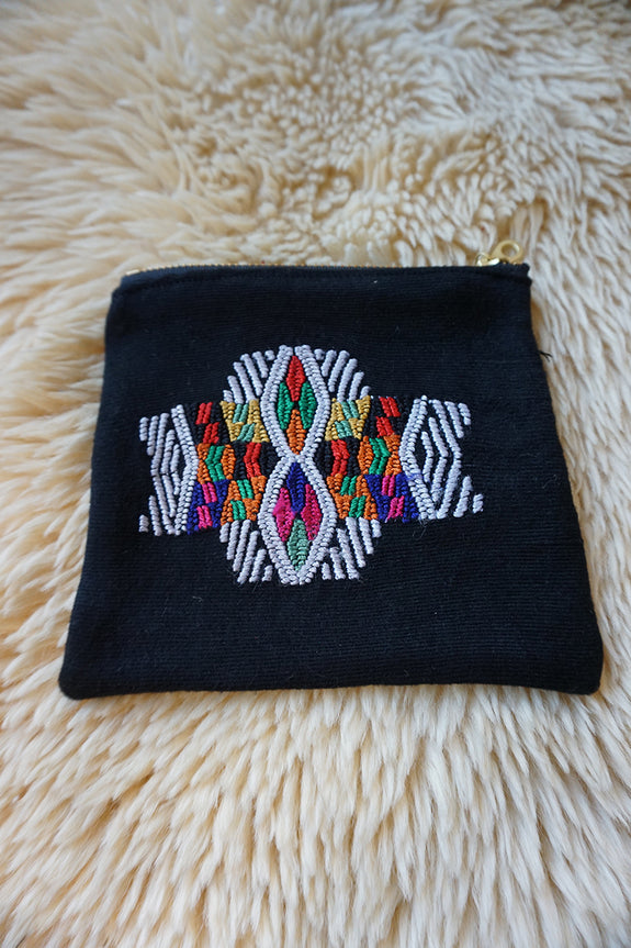 Zippered Pouch made from Guatemalan Huipil - #269