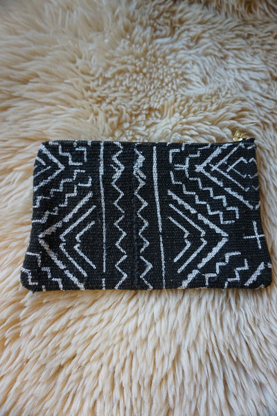 Zippered Pouch made from African Mudcloth - #266