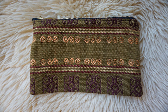 Zippered Pouch made from Mexican Textile - #263