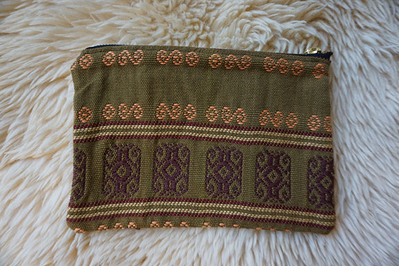 Zippered Pouch made from Mexican Textile - #263