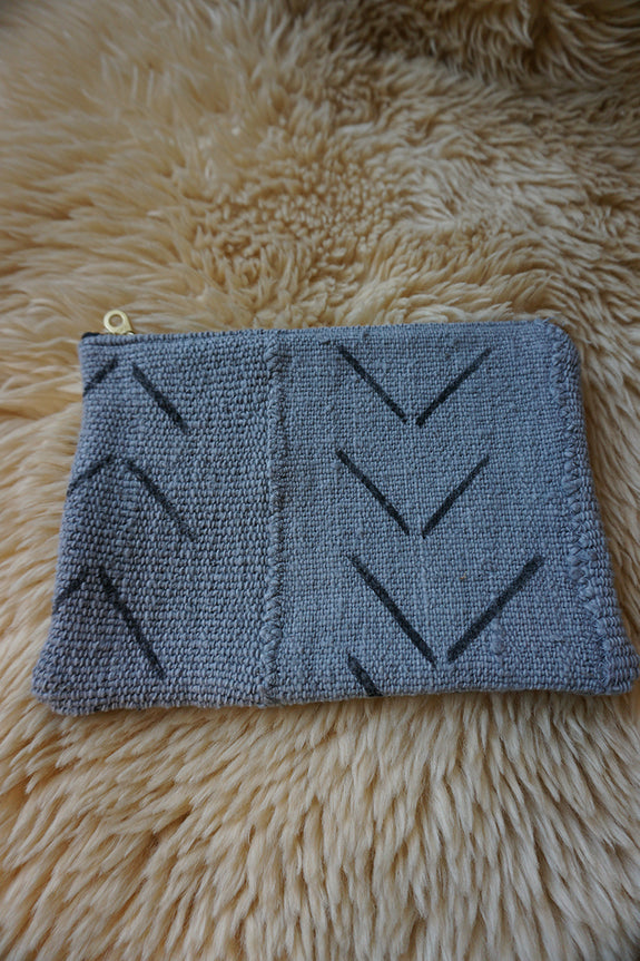 Zippered Pouch made from African Mudcloth - #262