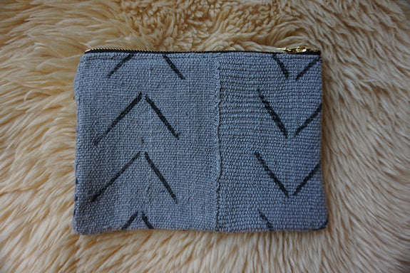 Zippered Pouch made from African Mudcloth - #262