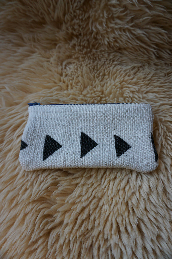Zippered Pouch made from African Mudcloth - #284