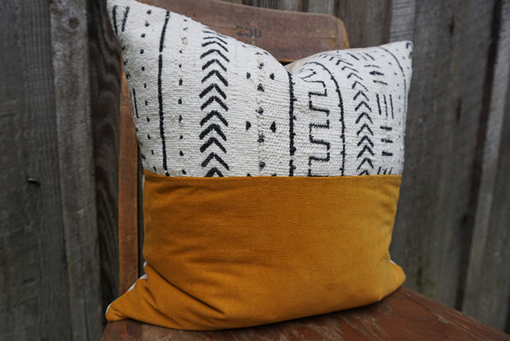 Jocelyn - African Mudcloth and Corduroy Pillow
