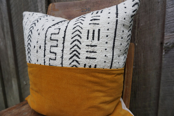 Jocelyn - African Mudcloth and Corduroy Pillow