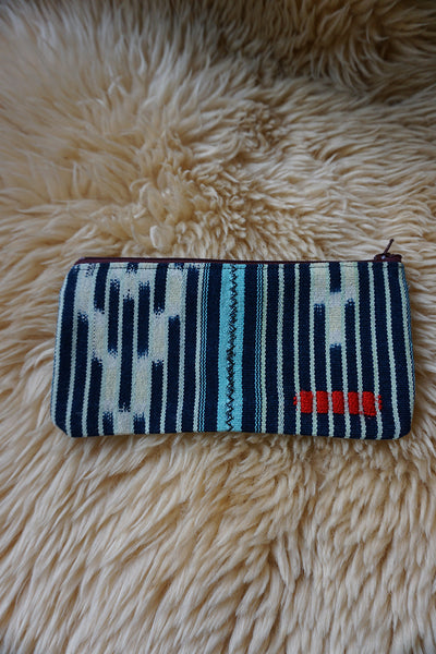 Zippered Pouch made from Vintage African Baule Textile - #287