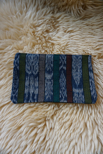 Zippered Pouch made from Guatemalan Ikat Textile - #289