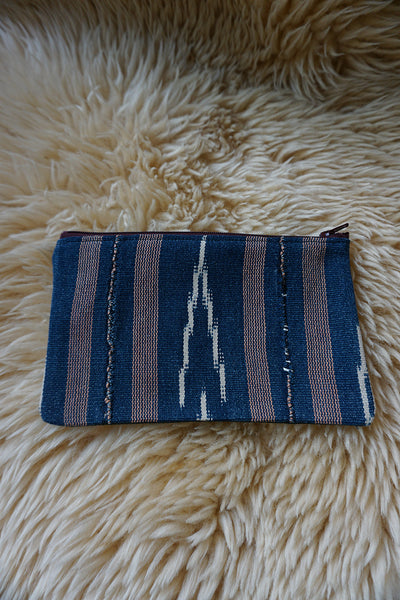 Zippered Pouch made from Vintage African Baule Textile - #290