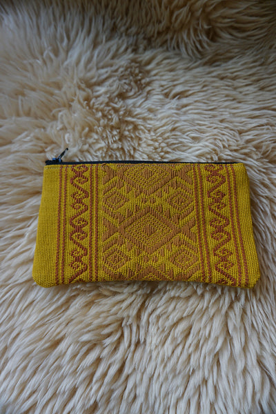 Zippered Pouch made from Bright Mexican Textile - #292