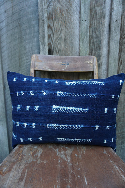 Meadow - Vintage African Indigo Pillow