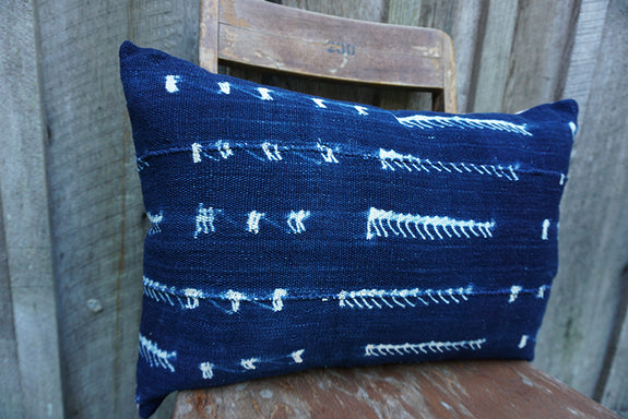 Meadow - Vintage African Indigo Pillow