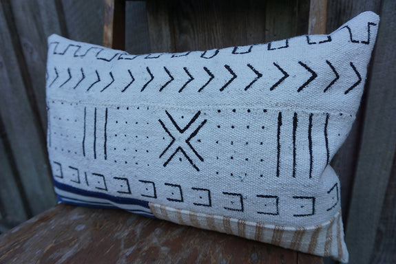 Frances - African Mudcloth and Vintage Indigo Pillow