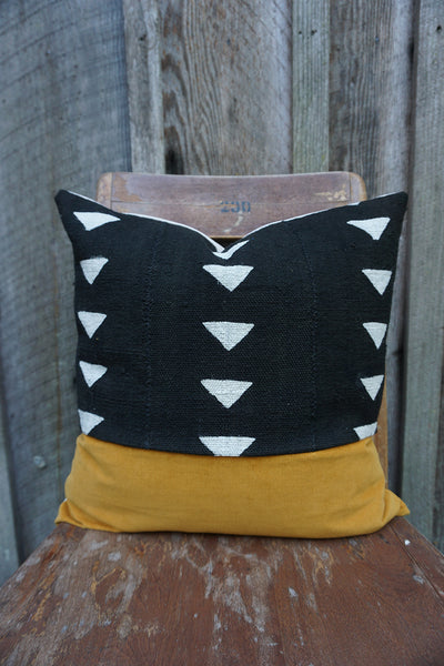 Kataleya - African Mudcloth and Corduroy Pillow