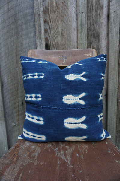 Noemi - Vintage African Indigo Pillow