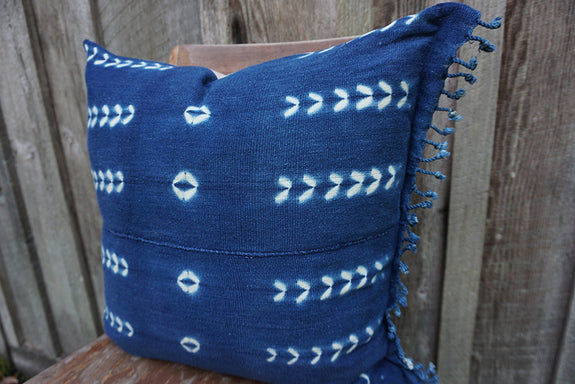 Romina - Vintage African Indigo Pillow