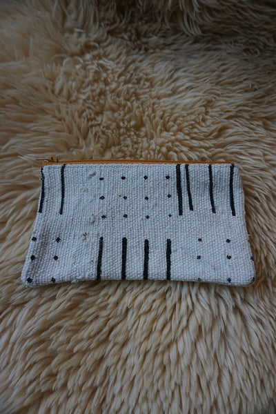Zippered Pouch made from African Mudcloth - #301