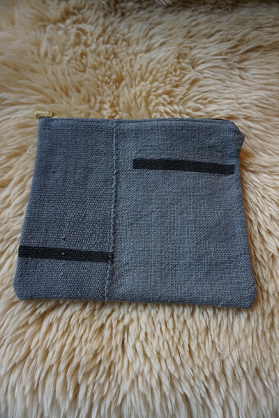 Zippered Pouch made from African Mudcloth - #303