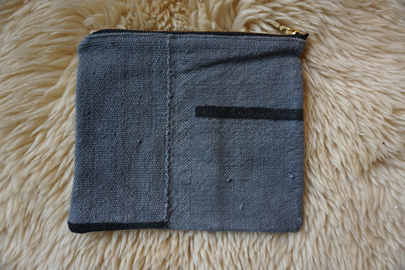 Zippered Pouch made from African Mudcloth - #303