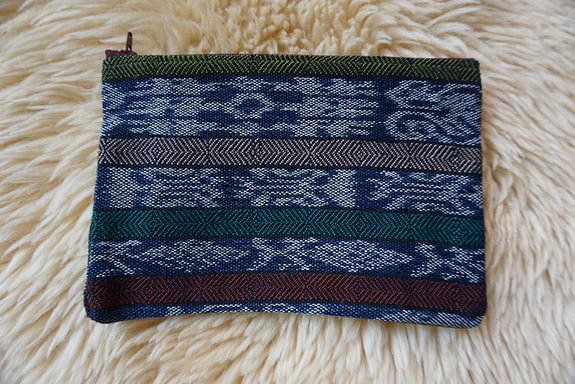 Zippered Pouch made from Guatemalan Corte - #322