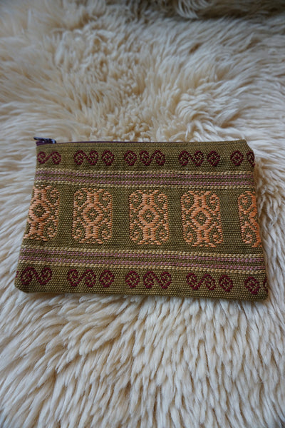 Zippered Pouch made from Mexican Textile - #328